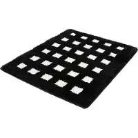 Kleine wolke Badematte "Boxes", rutschhemmend beschichtet, fußbodenheizungsgeeignet, Badteppich, modernes Design, Hoch/Tief Effekt