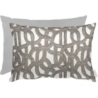 Apelt Dekokissen "Rafia", grau (grau, grau, gemustert), B:35cm H:5cm L:50cm, Baumwolle, Polyester, Dekokissen_Sitzkissen_Kissenhüllen, Dekokissen