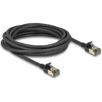 DeLOCK RJ45 Netzwerkkabel Cat.8.1 F/FTP Slim Pro 5 m schwarz, 5 m, Cat8.1, F/FTP (FFTP), RJ-45, RJ-45, Schwarz