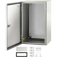 Vevor Schaltschrank Kohlenstoffstahl Verteilerschrank Industriegehäuse 50x30x25cm Schaltkasten IP66 &amp; NEMA Wasserdicht Anschlussdose Stromkasten Ideal für Fabriken Baustellen Einkaufszentren usw.