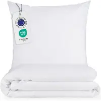 Blumtal Bettwäsche 260x240cm + 2x Kissenbezug 65x65cm - Mikrofaser Bed Sheets 260x240cm - 3-er Set Bettwäsche Weiß