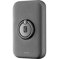Cellularline Wireless Power Bank MAG 5000, 5000 mAh, Kabelloses Aufladen, Schwarz