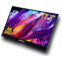 Verbatim 32239, 43,9 cm (17.3"), 3840 x 2160 Pixel, 4K Ultra HD, LCD, 6 ms, Schwarz