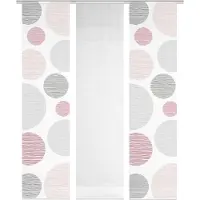 Vision S 1100000002199 "3ER SET BORDEN" Gr. 1, rosa (rosé), B:60cm H:260cm, Polyester, Gardinen, 1100000002199, HxB: 260x60, Schiebevorhang 3er Set Digitaldruck
