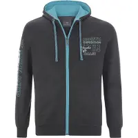 Jan Vanderstorm Kapuzensweatjacke "Sweatjacke RODERICH", Herren, Gr. 7XL, grau (dunkelgrau), Obermaterial: 100% Baumwolle CO., Sweatjacken Kapuzensweatjacke