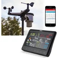 Alecto WS-5500 8-in-1 WLAN-Wetterstation Funk-Außensensor Solar UV-Index Schwarz