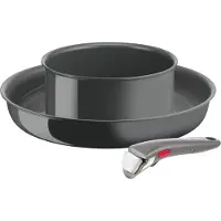 Tefal Ingenio L26093, Frittierset, Grau, Aluminium, Keramik, Grau, Thermo-Punkt
