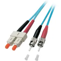 EFB Elektronik O7353.10 Duplex Jumper SC-ST 50/125μ, OM3, LSZH, aqua, 3.0mm, 10m O735310
