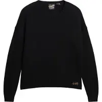 Superdry für Damen. W6110500A Essential Marineblauer Pullover mit Rundhalsausschnitt (XS), Lässig, Polyester, Langarm