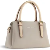 Bugatti Henkeltasche "Damen ELLA", Damen, Gr. B/H/T: 22cm x 17cm x 7cm onesize, beige, Kunstfaser, unifarben, Taschen Henkeltasche