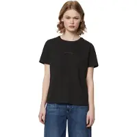Marc O'Polo T-Shirt DENIM, Damen, Gr. XS, schwarz, Single Jersey, Obermaterial: 100% Baumwolle, Rundhals, Shirts T-Shirt