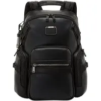 Tumi Alpha Bravo Navigation Rucksack aus Leder Schwarz