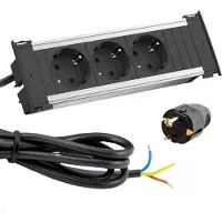 Bachmann 927.000, 3 x Type E, 3 Modul(e), Schwarz, Aluminium, 204 mm