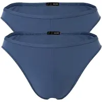 Hom Slip "Slip 2er Pack", Herren, Gr. L, blau (midblau), Obermaterial: 76% Polyamid PA. 24% Elasthan EL., Unterhosen Slip