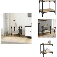 vidaXL TV-Schrank Sonoma-Eiche 40x33x41 cm Holzwerkstoff und Stahl - TV-Möbel