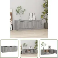 The Living Store TV-Schrank Grau Sonoma 102x35x36,5 cm Holzwerkstoff