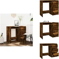 vidaXL Schreibtisch Räuchereiche 90x45x76 cm Holzwerkstoff - Schreibtische