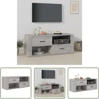 The Living Store TV-Schrank Grau Sonoma 100x35x40 cm Holzwerkstoff