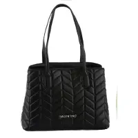 Valentino Elegante schwarze Damentasche mit recycelten Materialien & Fächern
