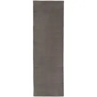 Carpetfine Wollteppich "Gabbeh Lola Uni", grau, B:80cm H:14mm L:150cm, Wolle, Teppiche, Wollteppich, mit natürlichem Pflanzenmaterial von Hand gewebt, auch in Rund