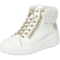 Rieker Damen Winterboots creme Kunstleder - Größe: 40