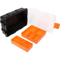Stablecam Aufbewahrungsbox aus Kunststoff - Bits/Komponenten 10 Fächer Jakemy Orange