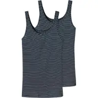 Schiesser Tanktop Damen 162896 Modal Essentials Night Blue (2er Set)-L