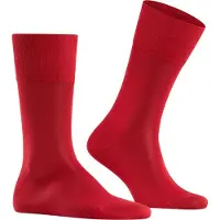 Falke Tiago Herren Socken, 47-48, Rot, Uni, Baumwolle