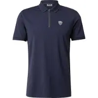 EA7 für Herren. 8NPF13_PJRGZ Marineblaues Kurzarm-Poloshirt (M), Lässig, Gelb, Viskose