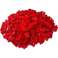 LEGO 250 gemischte rote Steine