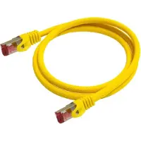 Mad Multimedia RNS Patchkabel mit Rastnasenschutz und Nylongeflecht, Cat. 6, S/FTP, PiMF, PVC, 250MHz, OFC, gelb, 30m, PYTHON Series (8063PY-300Y)
