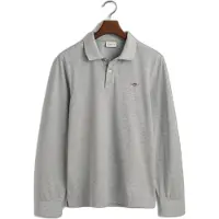 Gant Poloshirt "REG SHIELD LS PIQUE RUGGER" mit Logotickerei auf der Brust