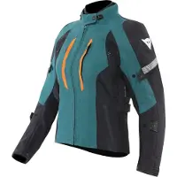 Dainese Mangen Absøluteshell Pro Wasserdichte Damen Schwarz Türkis Motorrad Textiljacke Größe 44