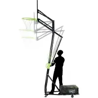 Exit Galaxy Basketballkorb Outdoor mit Ständer, mobil auf Rädern, mit Dunkring und Netz, in 5 Höhen verstellbar bis 305 cm