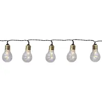 Star Trading 726-92, Leichte Dekorationskette, Schwarz, Polyvinylchlorid (PVC), Schwarz, 5 Glühbirne(n), LED
