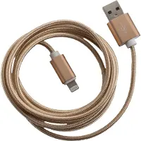 Peter Jäckel 15668, 1,5 m, Lightning, USB A, Gold, Gerade, Gerade
