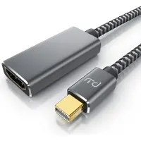 Primewire Mini DisplayPort Adapter auf HDMI-Buchse 4K 60 Hz, mDP Stecker, Thunderbolt 1 und 2, für MacBook und Mac Pro, Metallgehäuse, dreifach geschirmt, HDR, 15 cm, grau