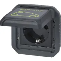 Legrand 069818L Plexo New Einsatz Green”Up Schutzkontakt-Steckdose SL,EB,IP44,IK08, Anthrazit