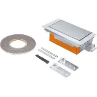 Hager BKWDE200070 Endstück höhenverstellbar mit Wanne/Dichtmöglichkeit Stahl BKWD 200x(70-110)mm