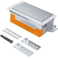 Hager BKWE200080 Endstück höhenverstellbar mit Wanne aus Stahlblech zu BKW 200x(80-120)mm