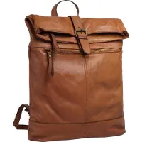 Forty 1100000002199 , Damen, Gr. B/H/T: 30cm x 30cm x 4cm, onesize, braun (cognac), Leder, Rindsleder, leicht glänzend, unifarben, Rucksäcke 1100000002199, echt Leder, Made in Italy