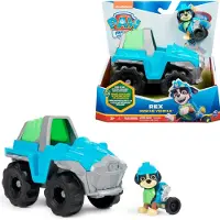 Ryhmä Hau PAW Patrol , Dinosaurier-Rettungsfahrzeug mit Rex-Figur (Sustainable Basic Vehicle/Basis Fahrzeug), Fahrzeug, PAW Patrol, 3 Jahr(e), Kunststoff, Blau, Grün, Grau