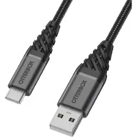 Otterbox 3 m USB/USB-C Datentransferkabel - Erster Anschluss: USB-Typ C - Zweiter Anschluss: USB Type A - Schwarz