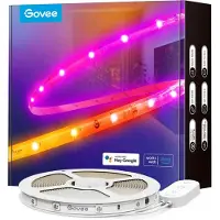 Govee RGBIC Wi-Fi + Bluetooth LED Strip Lights With Protective Coating, Intelligenter Leuchtstreifen, Wi-Fi/Bluetooth, Weiß, 802.11b, 802.11g, Wi-Fi 4 (802.11n), LED, Kunststoff