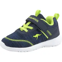 Kangaroos Sneaker "KY-Chummy EV", Jungen, Gr. 21, blau (navy, lime), Textil, Schuhe Sneaker, mit praktischem Klettverschluss