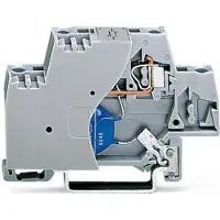 Wago 280-502/281-588 Bauelementklemme,Doppelstock,mit Abschlussplatte,grau 280502281588