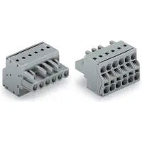 Wago 231-2106/026-000 2-Leiter-Federleiste,Push-in CAGE CLAMP,2,5 mm2,grau 2312106026000 - 50 Stück