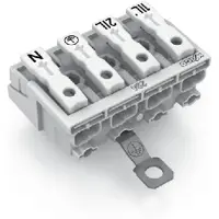 Wago 294-5414 Leuchtenanschlussklemme,Drücker extern,mit PE-Schraubkontakt,weiß 2945414 - 500 Stück