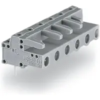Wago 232-837 THT-Federleiste,abgewinkelt,Rastermaß 7,5 mm,grau 232837 - 50 Stück