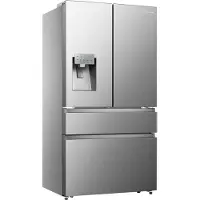 Hisense Hi7 Freistehend French Door Kühlschrank, Edelstahl, 560 l, Freistehend, Grau, Edelstahl, Touchsteuerung, LED, An Tür, R600A